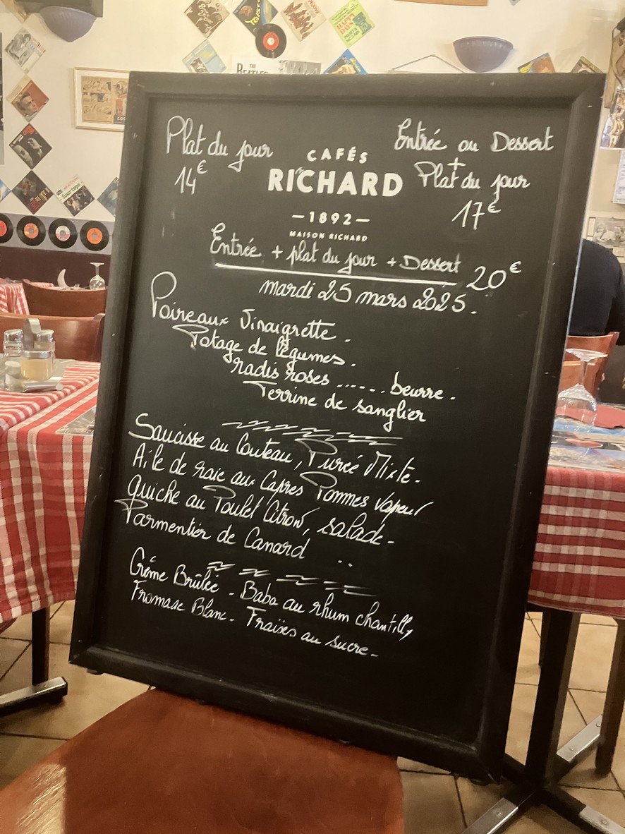 BISTROT D ANTAN menu 1
