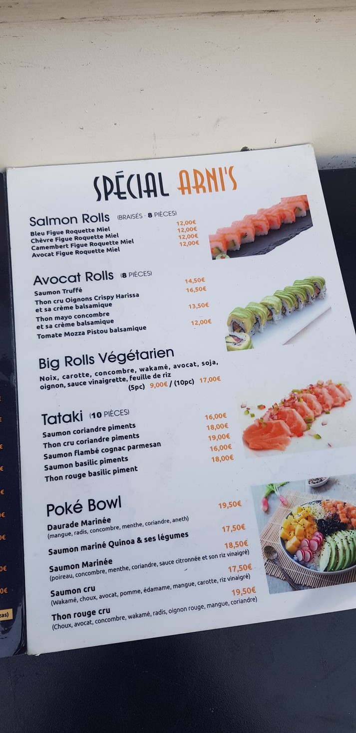 Arni's menu 1