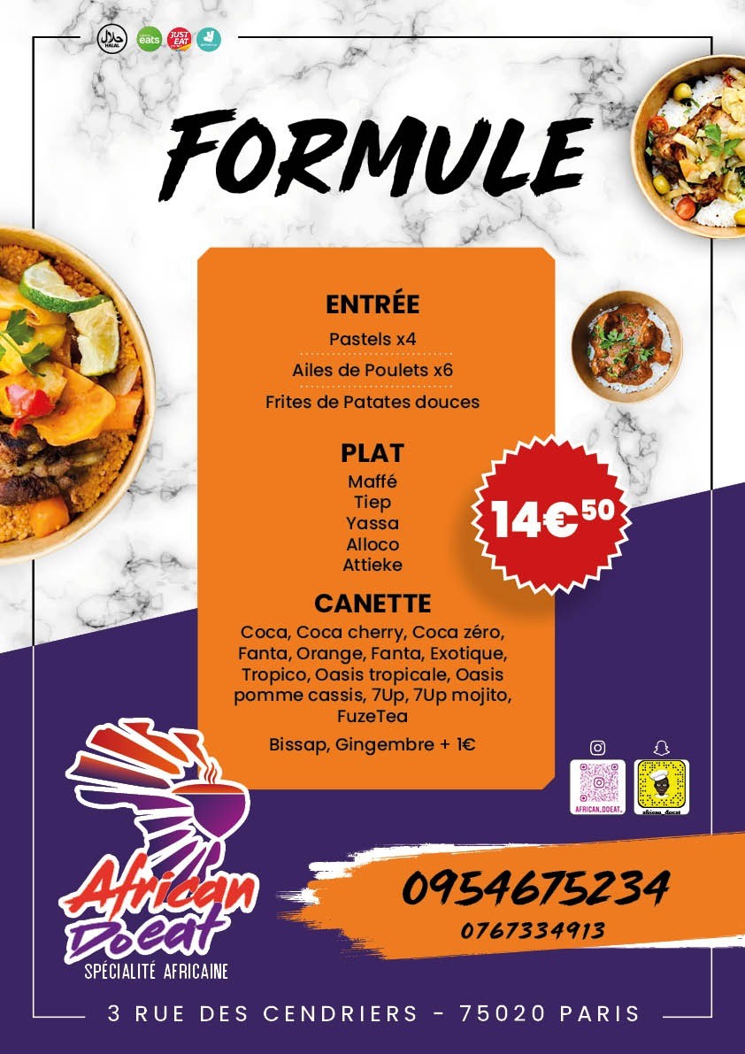 African Do Eat menu 3