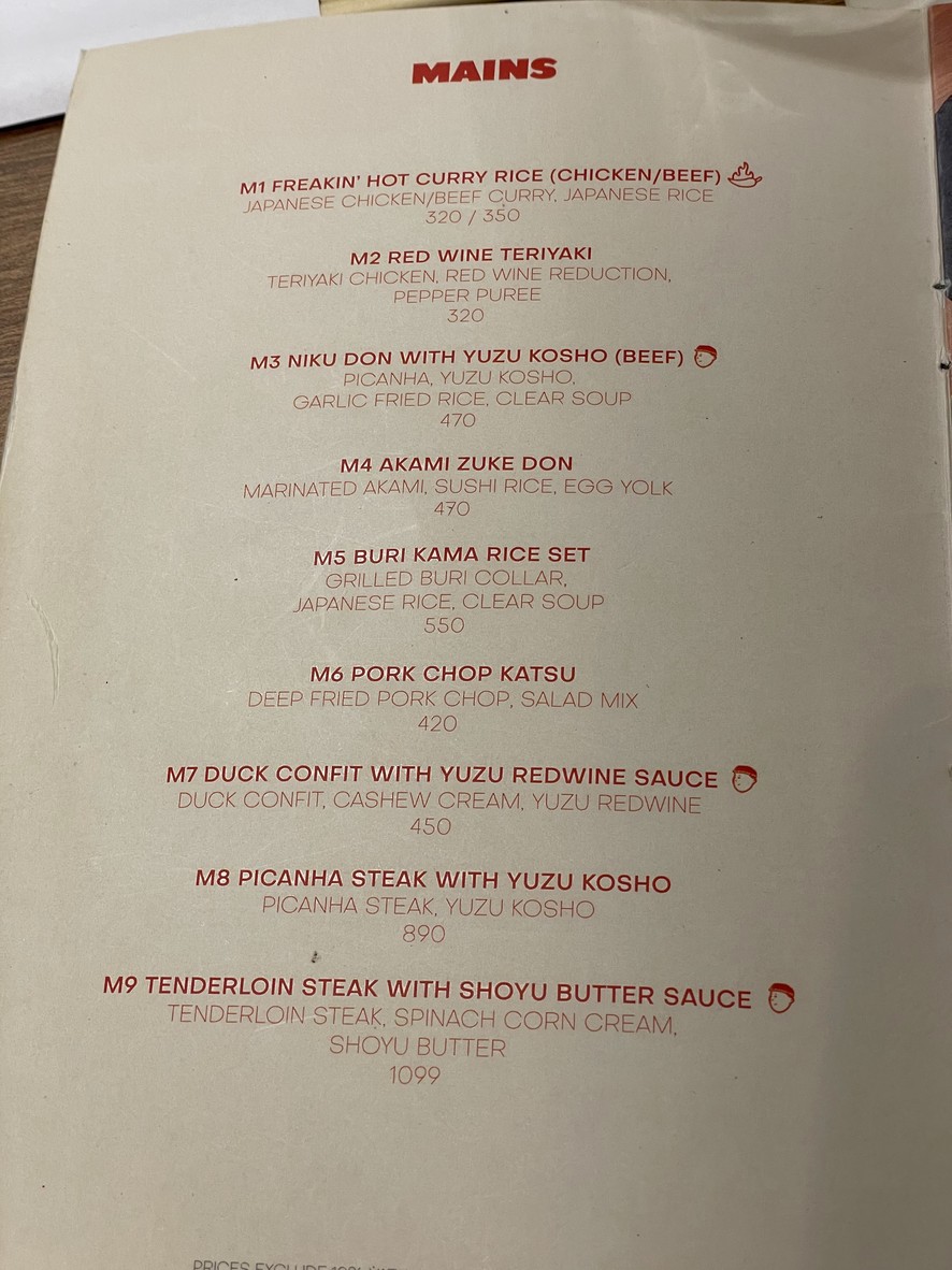 Doodle Izakaya menu 2