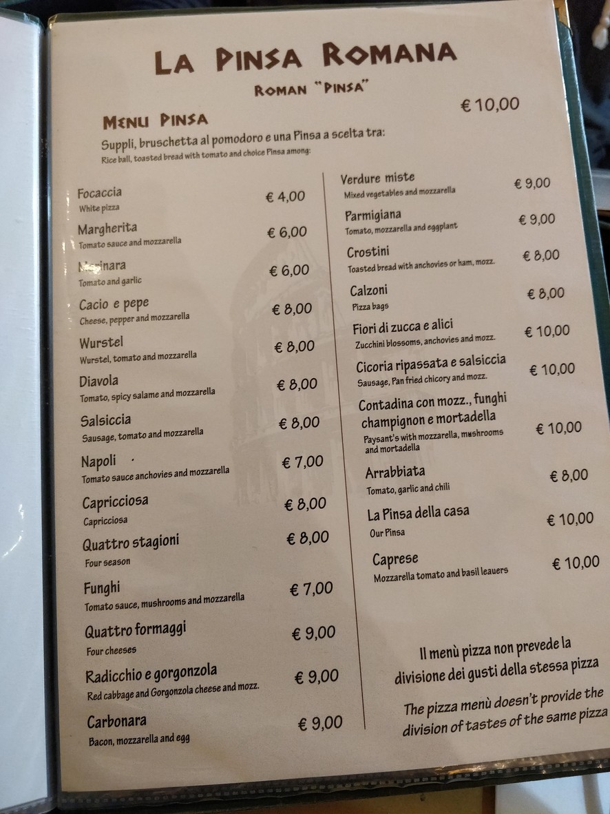Trattoria Sapori Di Casa menu 4