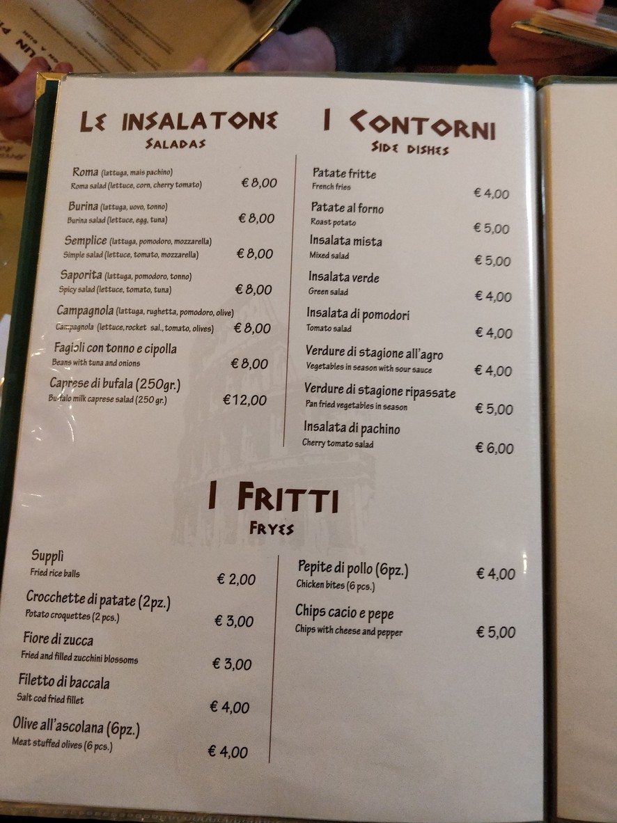 Trattoria Sapori Di Casa menu 5