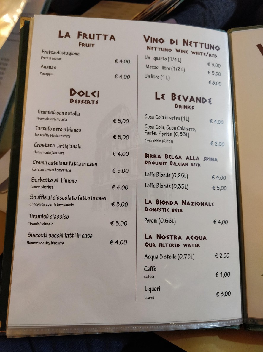 Trattoria Sapori Di Casa menu 6