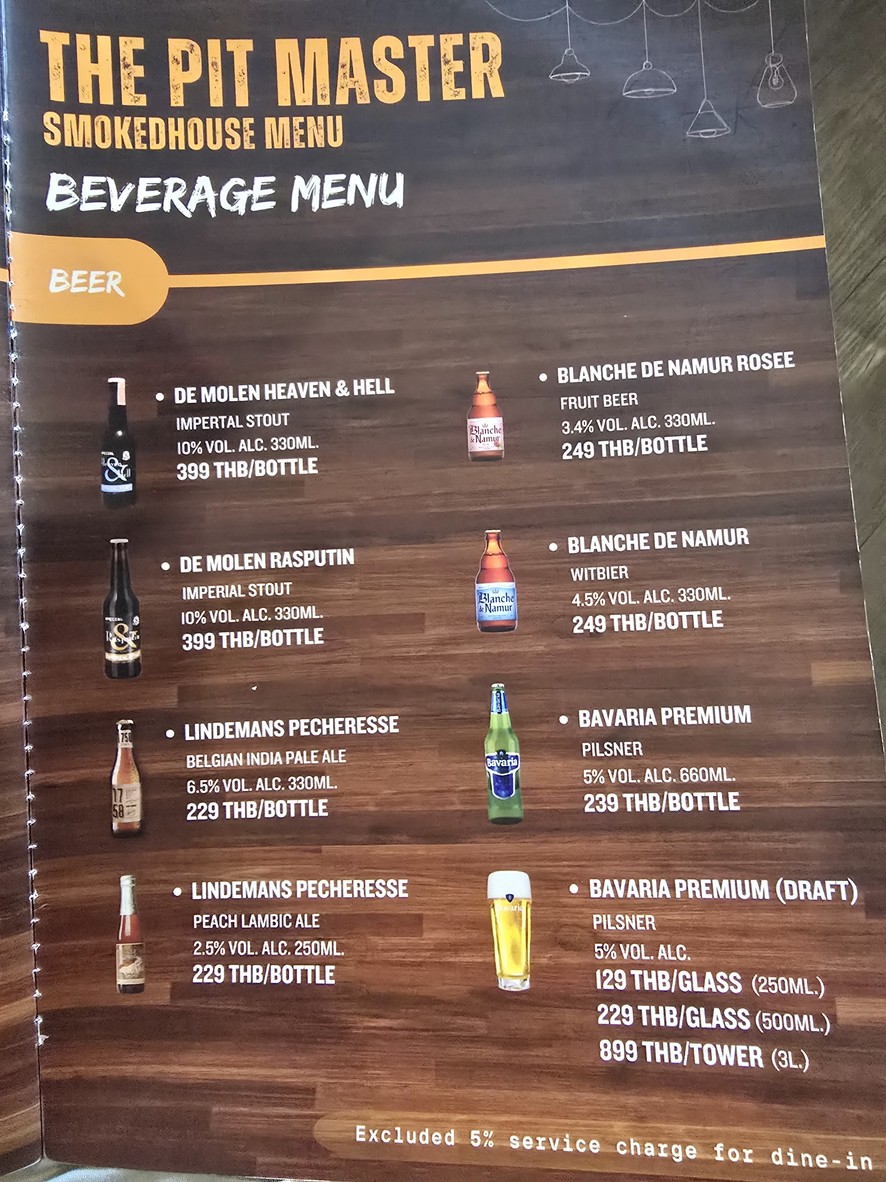 THE PITMASTER menu 2