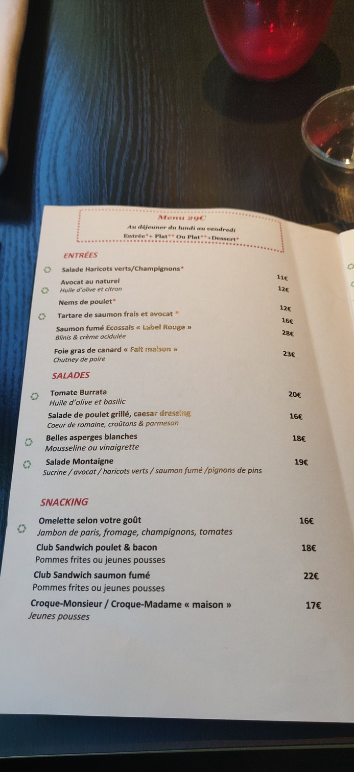 Bar de l’Entracte menu 3