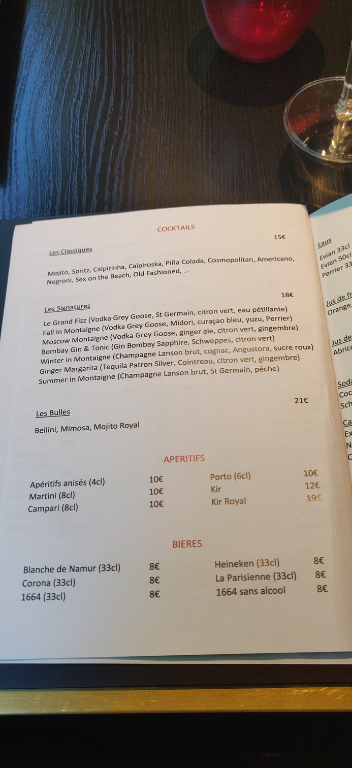 Bar de l’Entracte menu 4