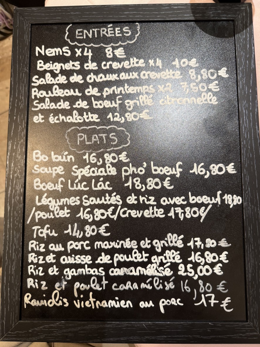 O Saigon menu 1