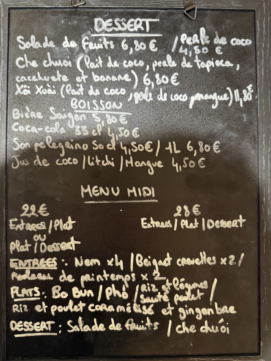 O Saigon menu 2