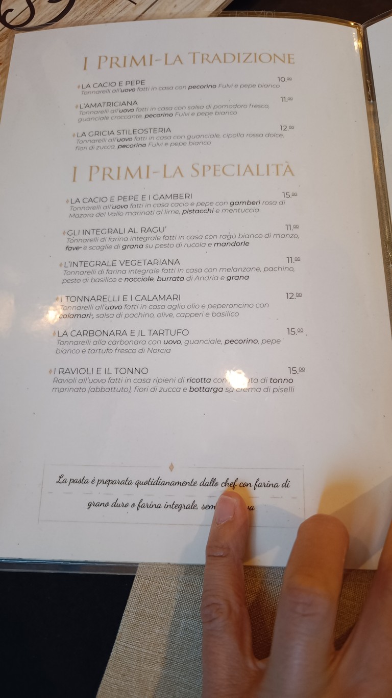 Stile Osteria menu 2