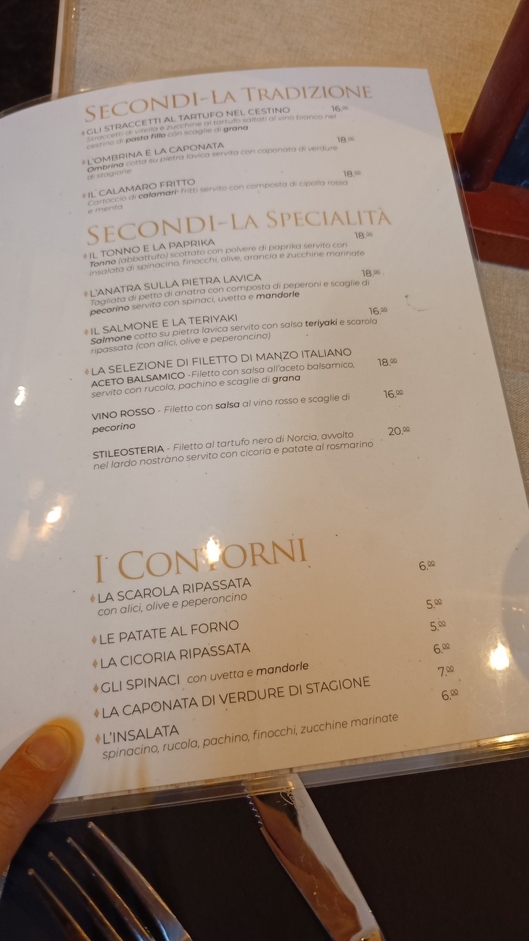 Stile Osteria menu 3
