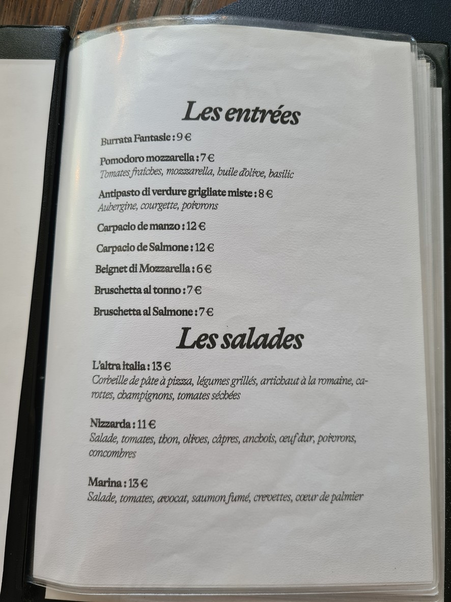 L’ Altra Italia menu 1