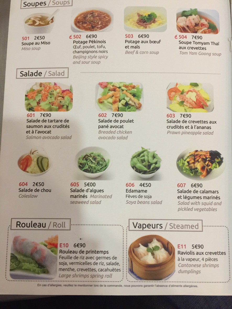 Oasie menu 1