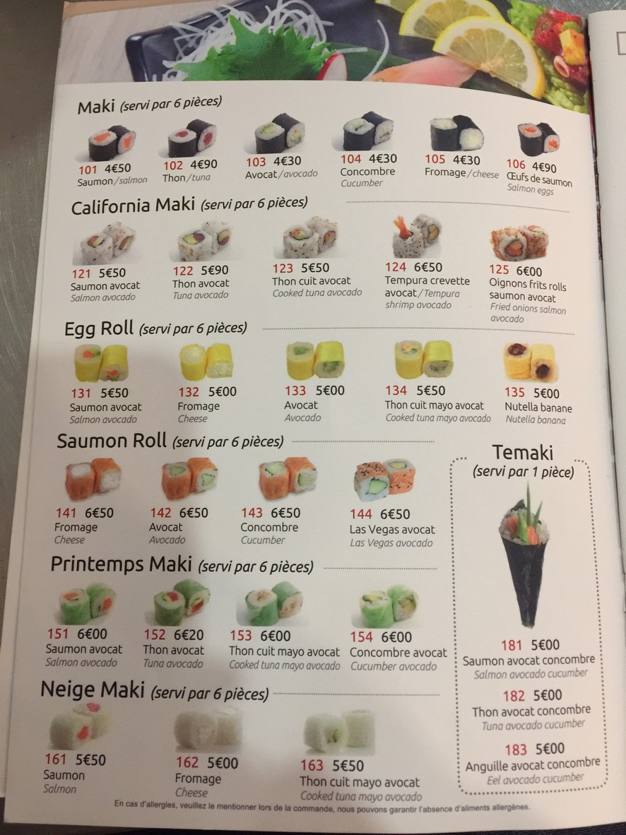 Oasie menu 8