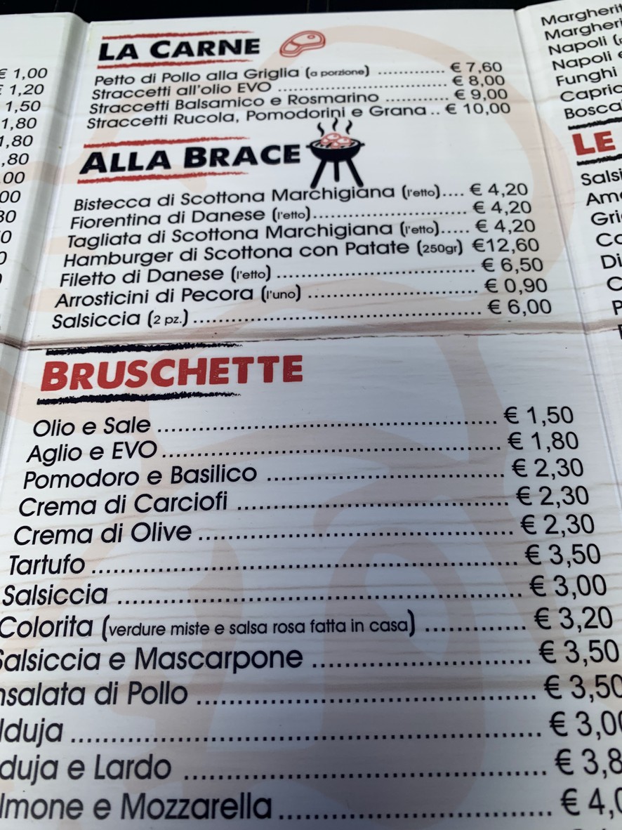 Ristorantino Frontoni menu 2