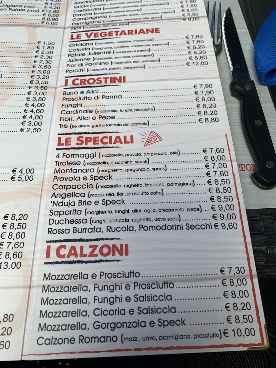 Ristorantino Frontoni menu 3
