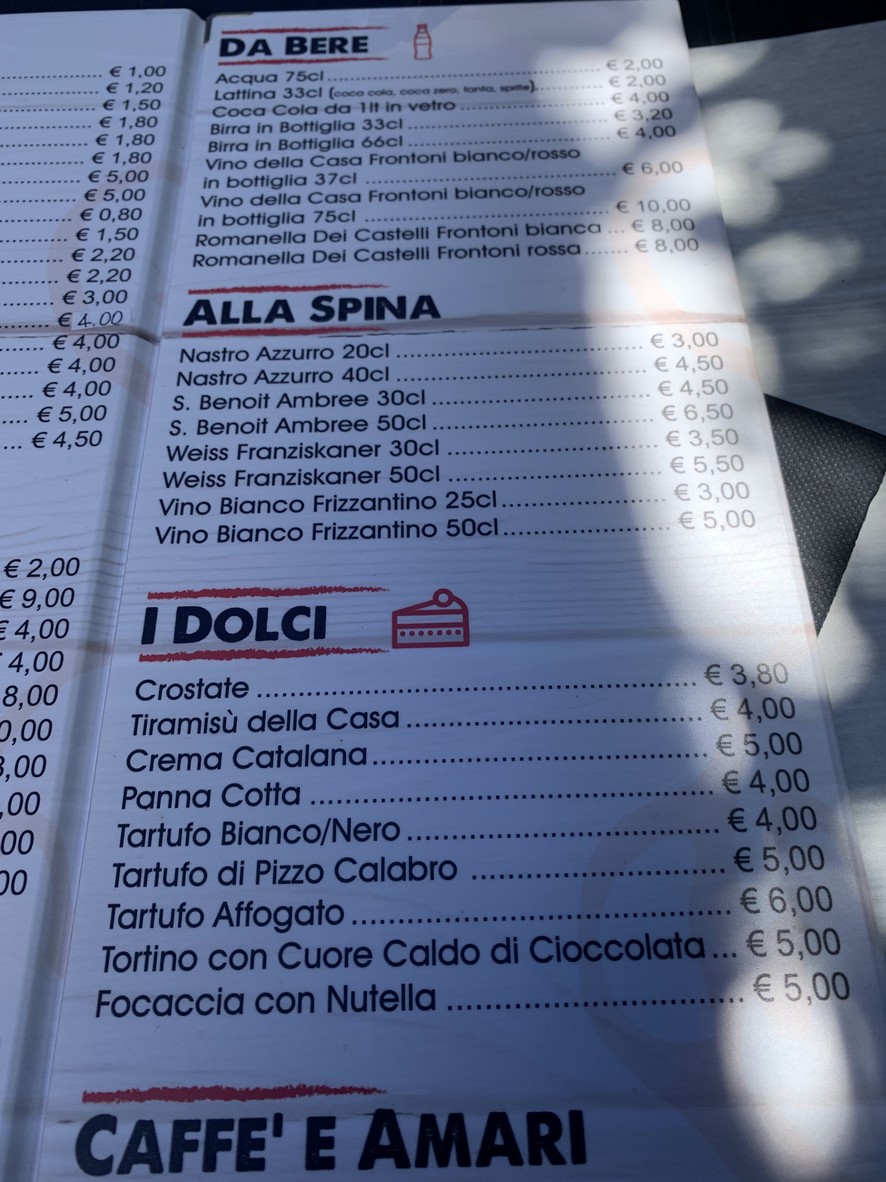 Ristorantino Frontoni menu 4