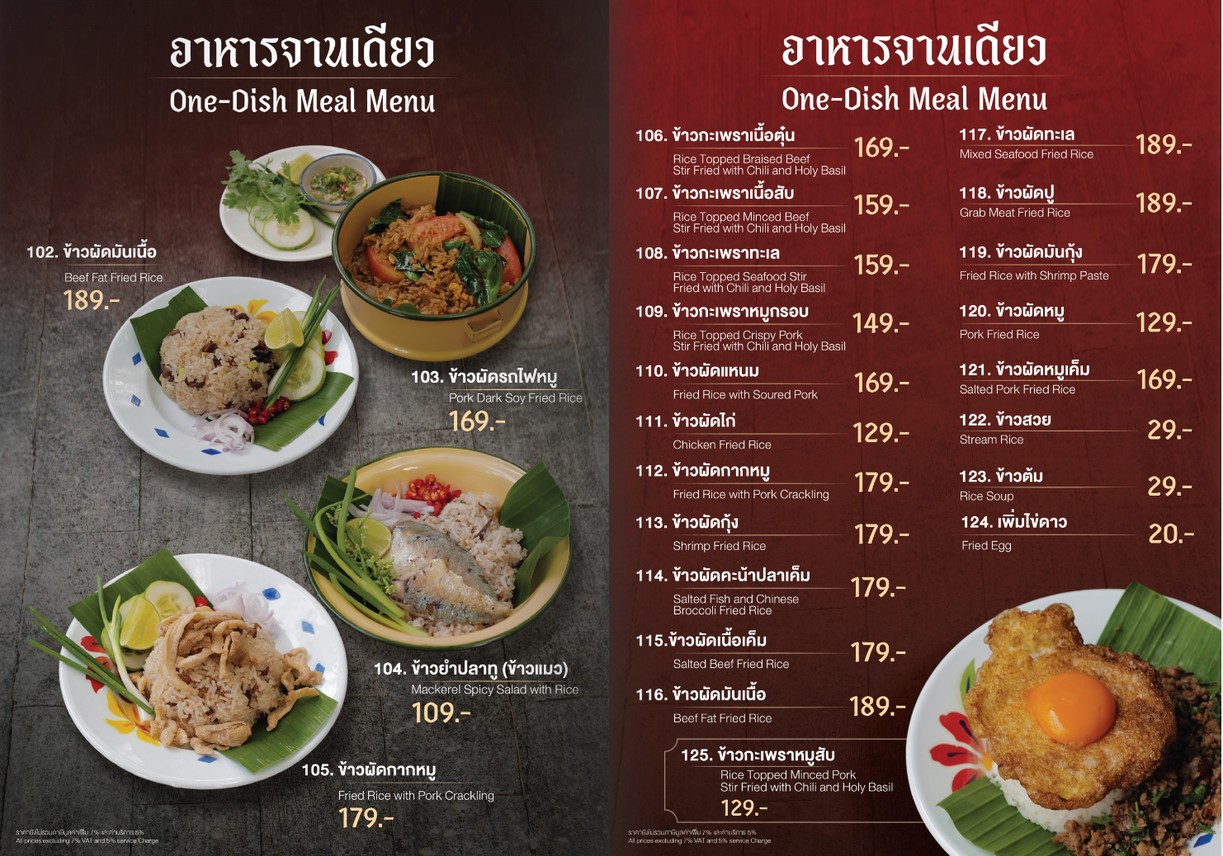 ใต้ถุนตึก - Tai Thun Tuek Bar and Restaurant menu 3