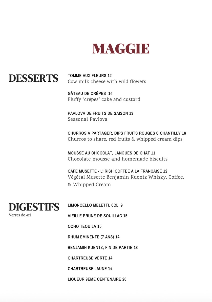 Maggie menu 3