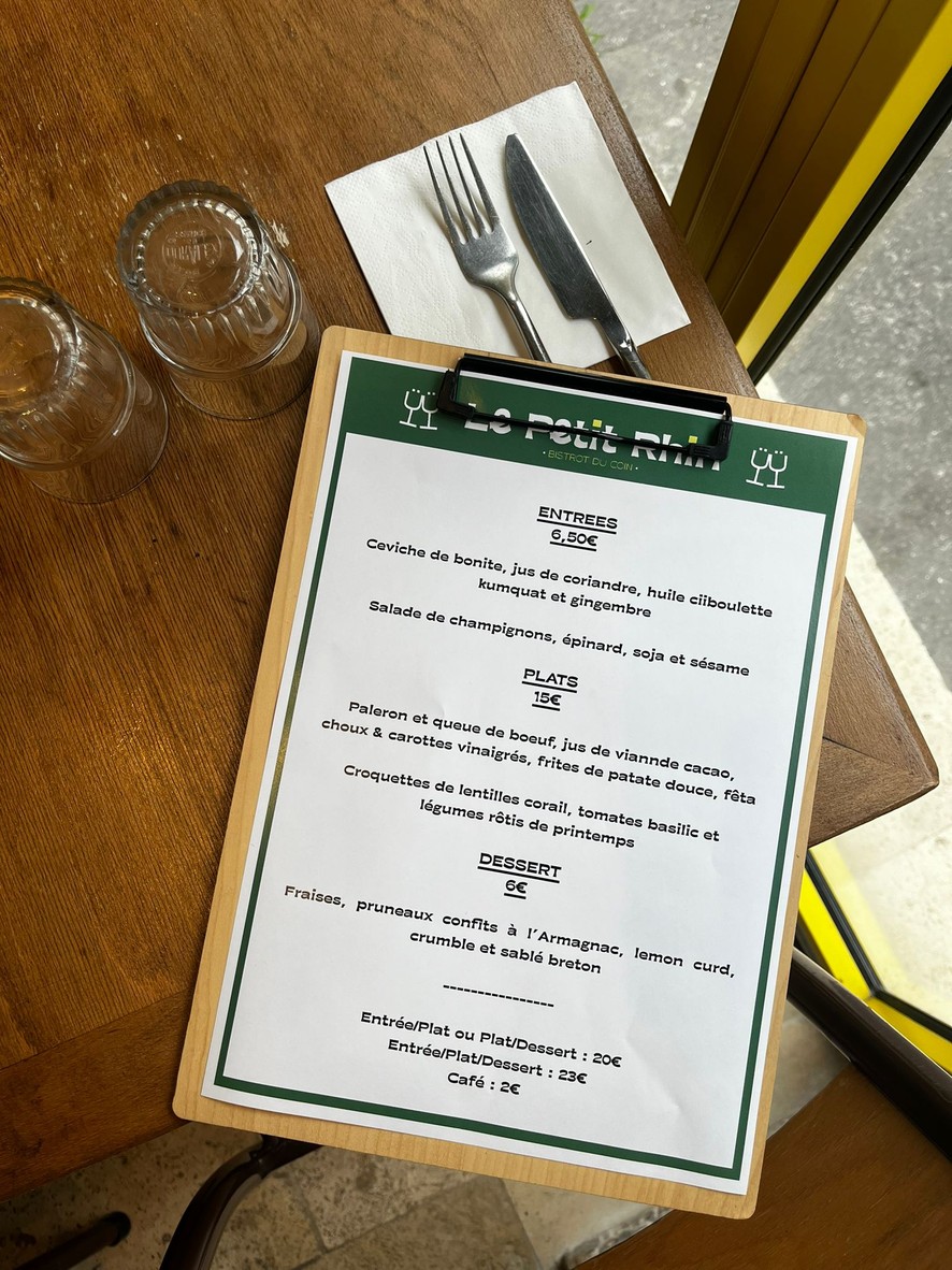 Le Petit Rhin menu 1