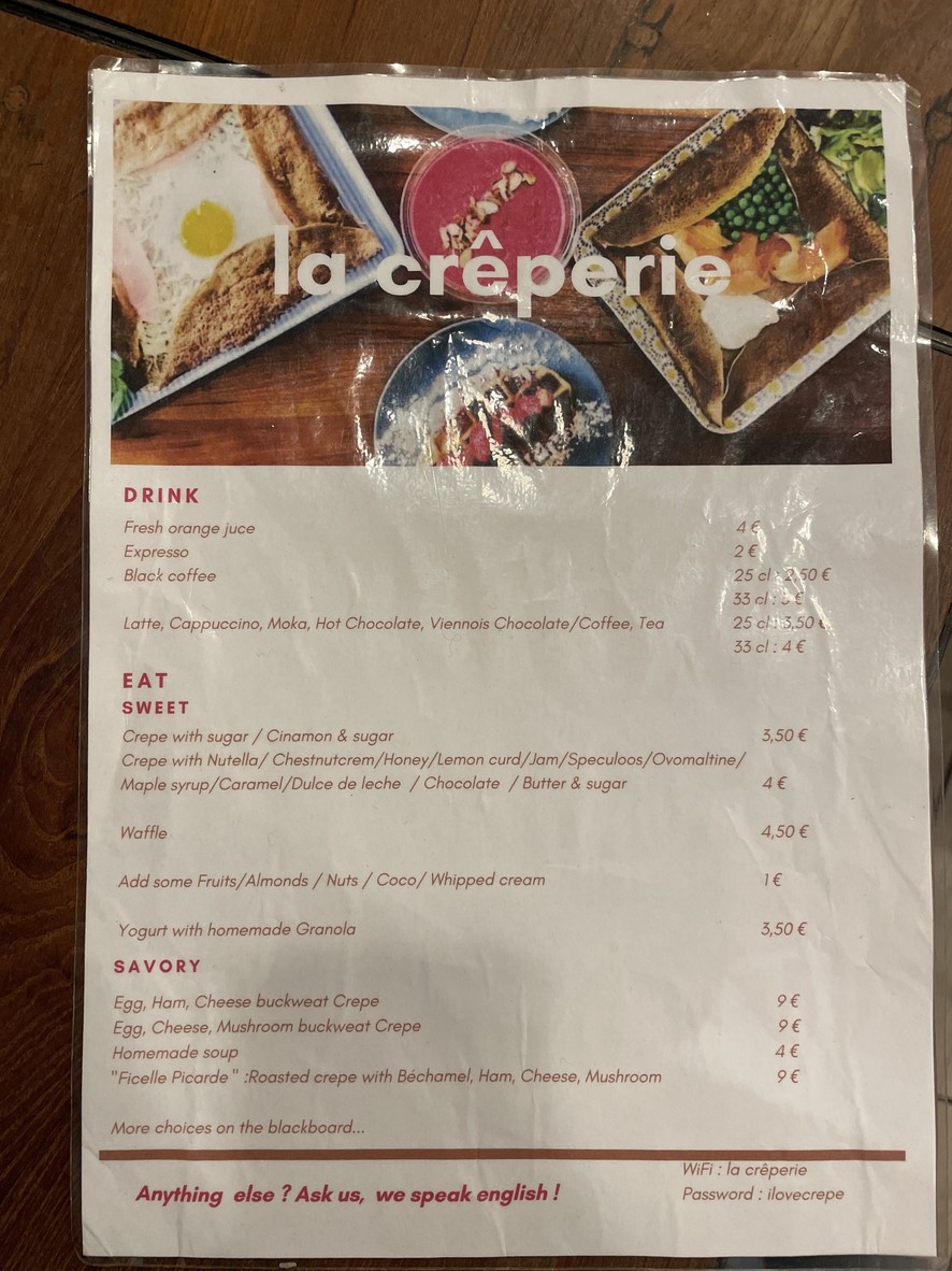 la crêperie menu 1