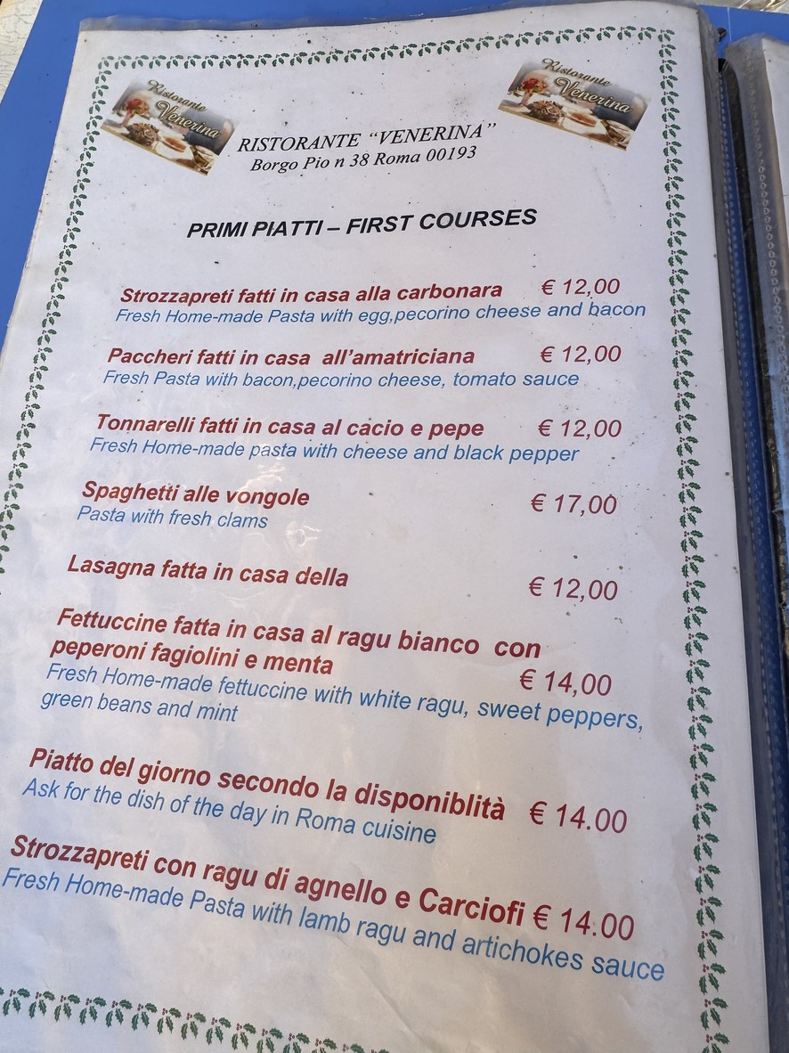 Ristorante Venerina menu 4