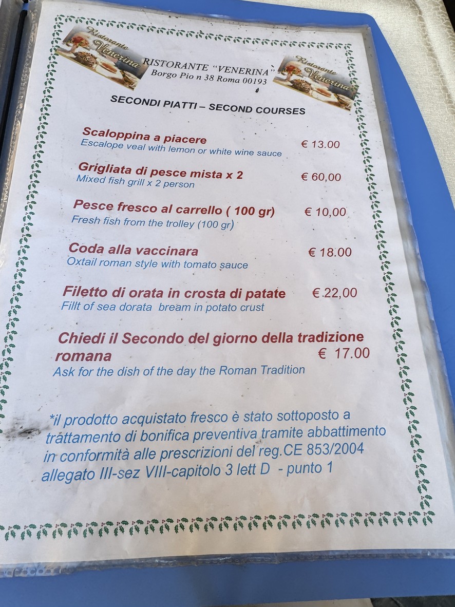 Ristorante Venerina menu 5