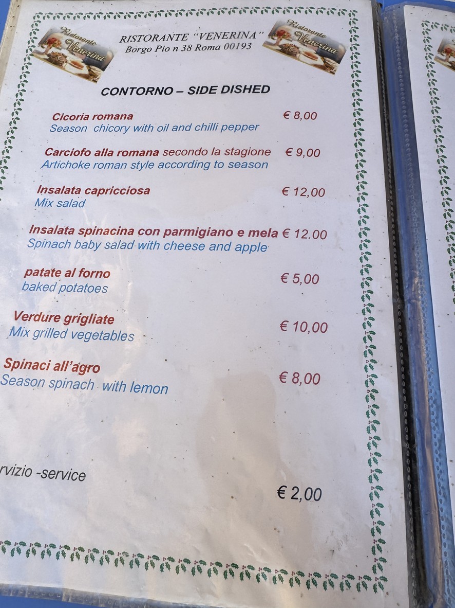Ristorante Venerina menu 8