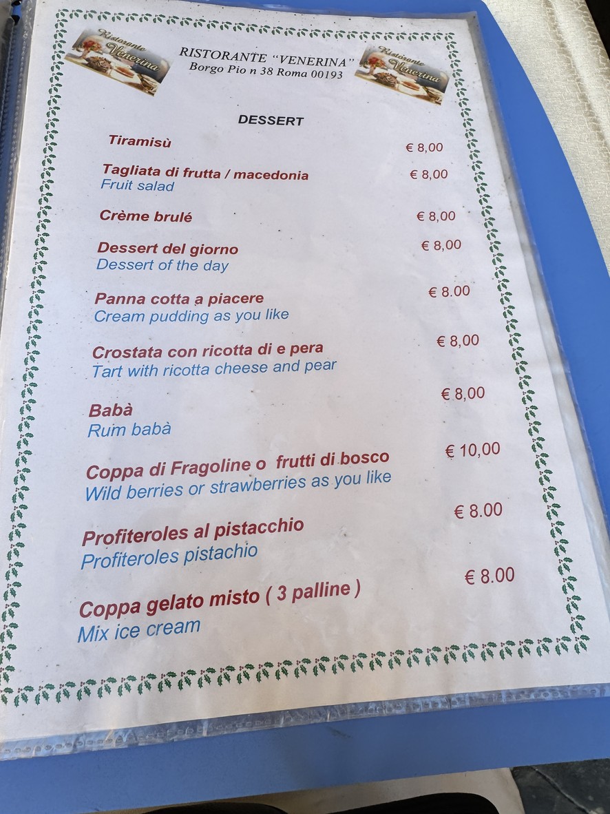 Ristorante Venerina menu 9