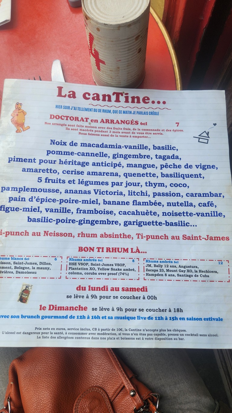 La Cantine menu 5