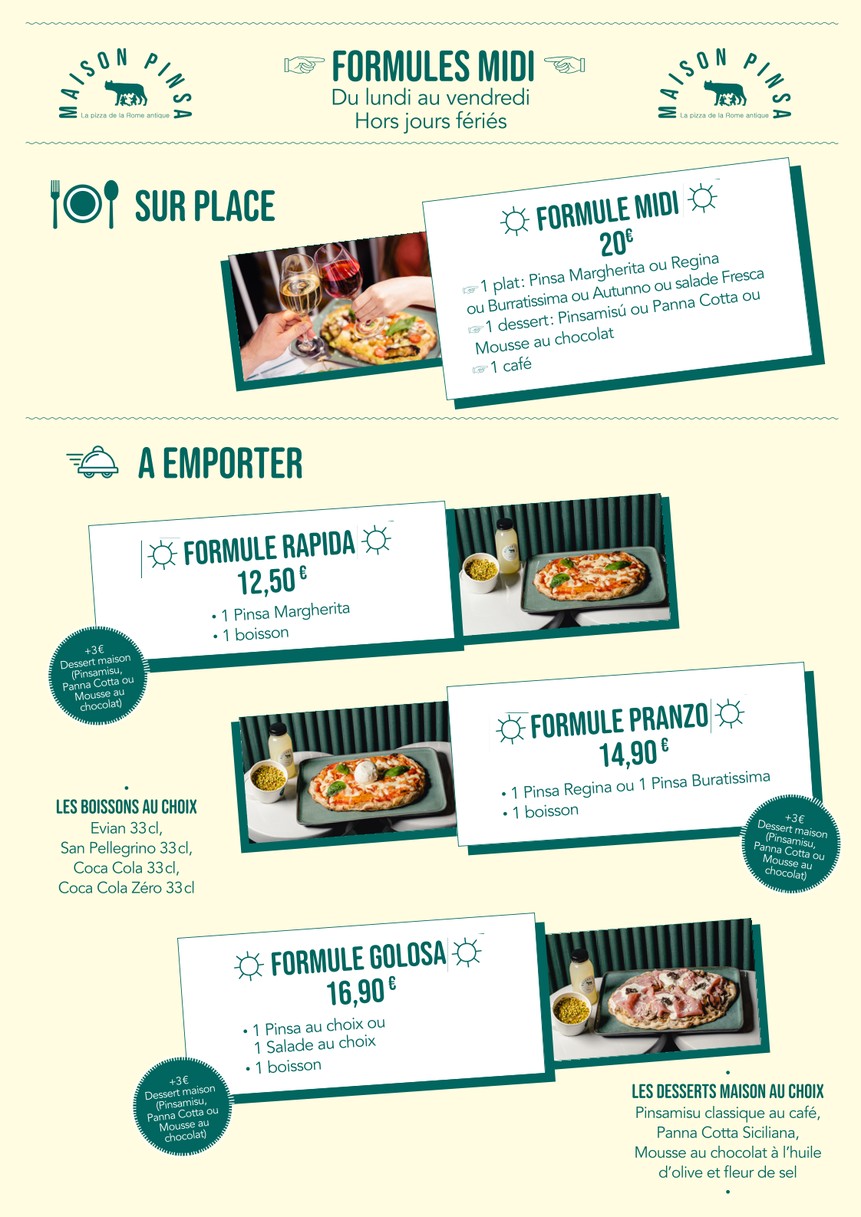 메종 핀사 그랑 불르바르 menu 1