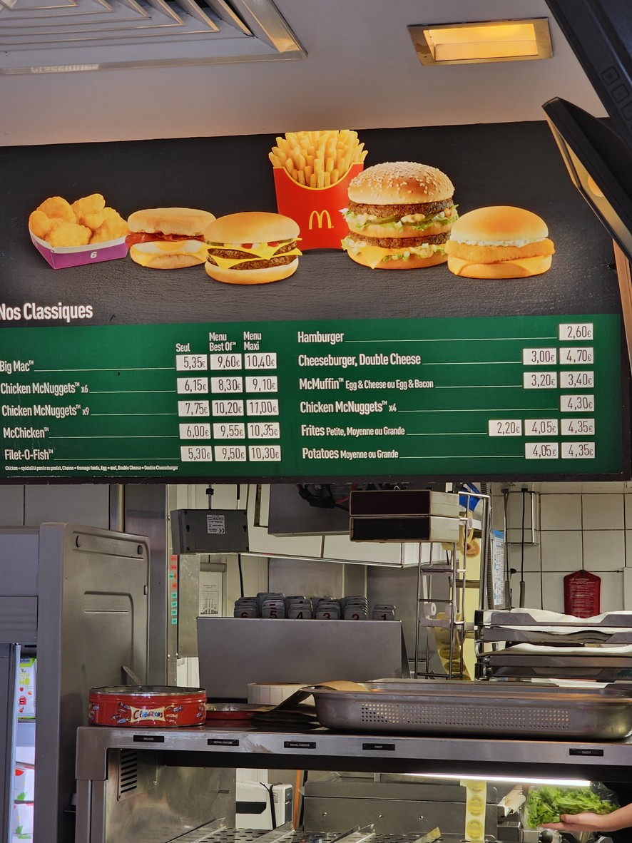McDonald's menu 1