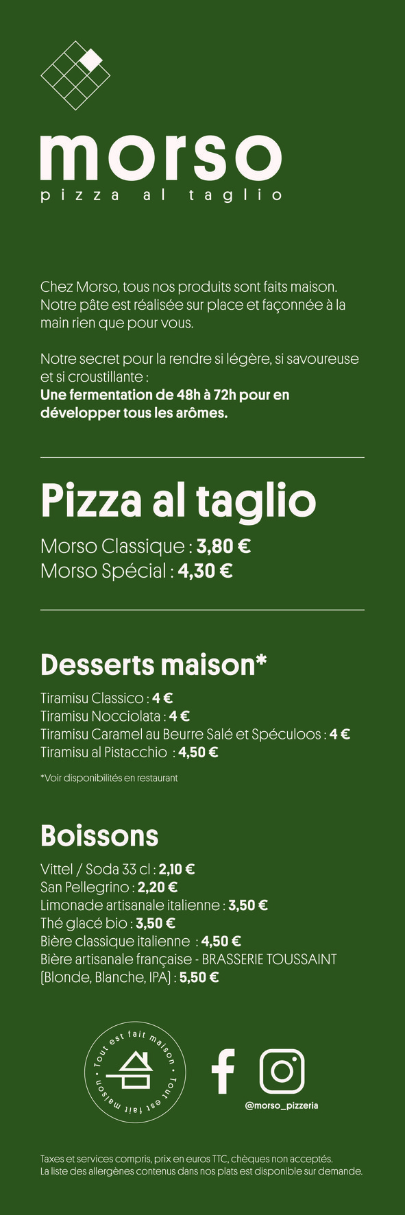 Morso - Pizza al taglio menu 1