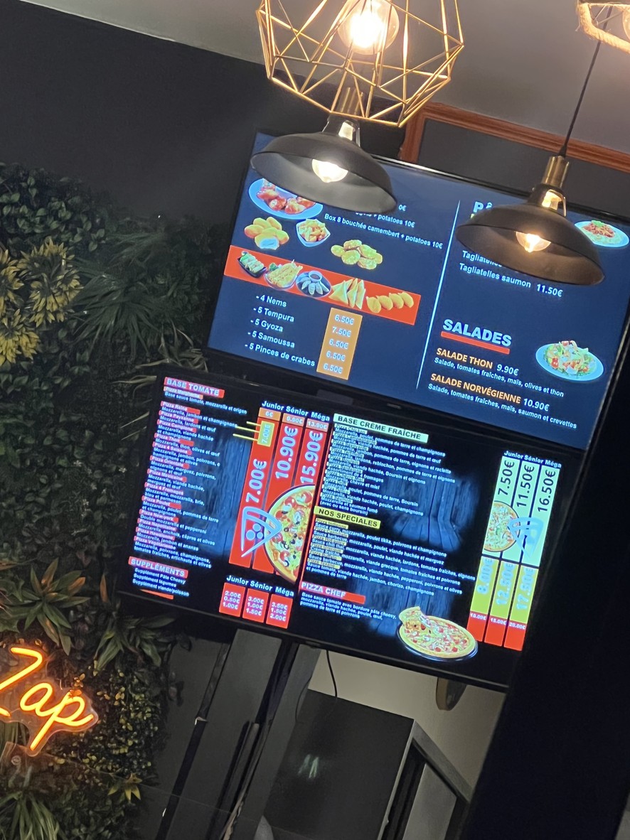 Pizza Nuit Paris livraisons menu 1
