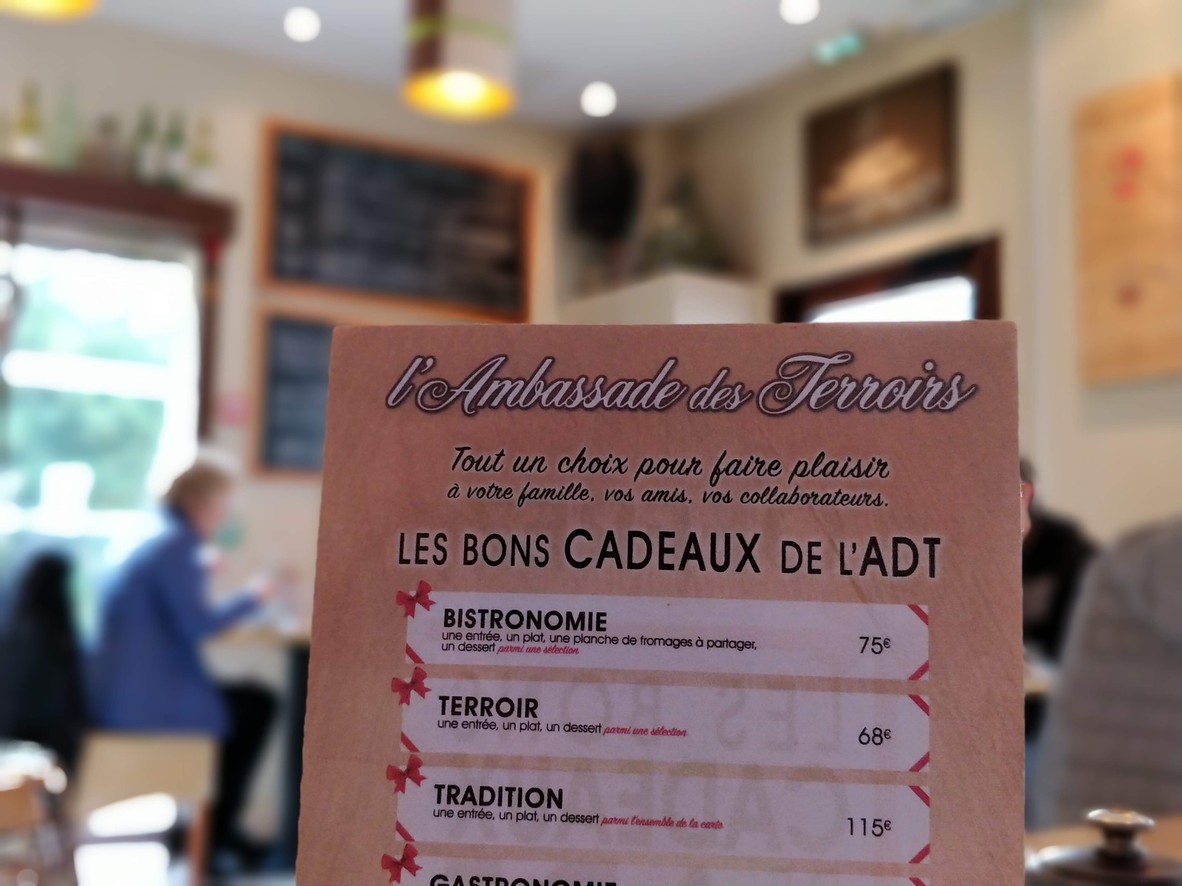 L'Ambassade des Terroirs menu 1