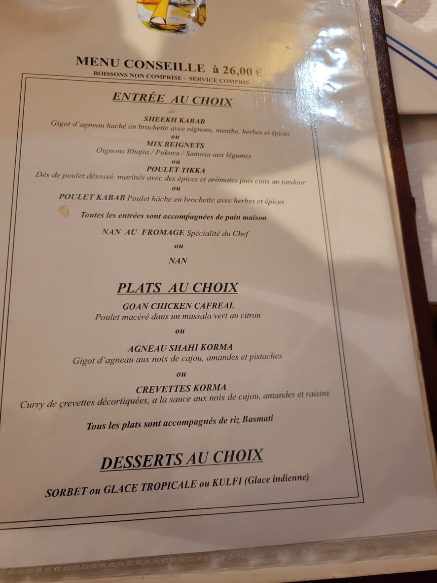 Indian Restaurant Goa menu 3
