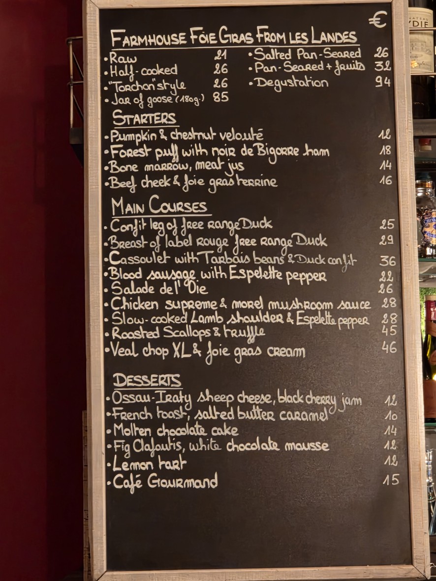 Il était une oie dans le Sud Ouest menu 1