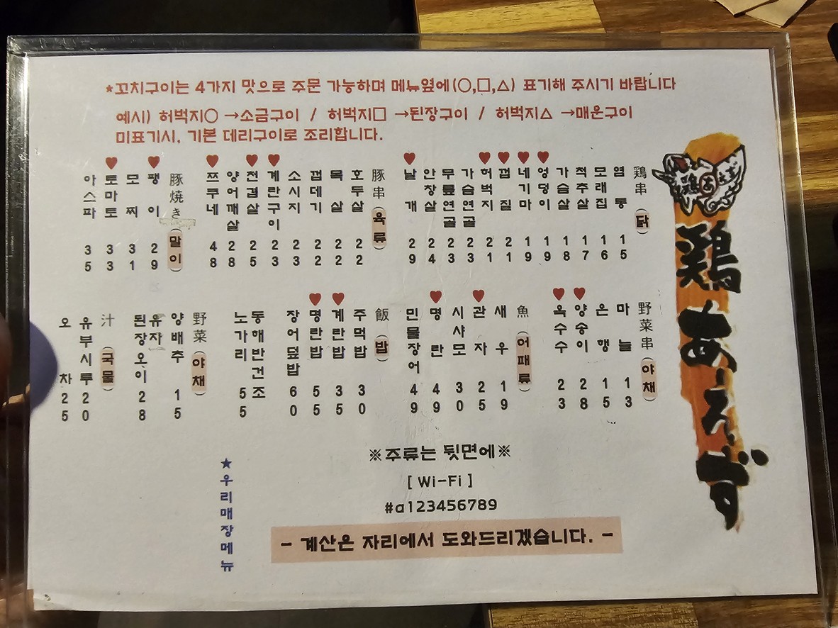 Toriaez Jeongneung menu 1