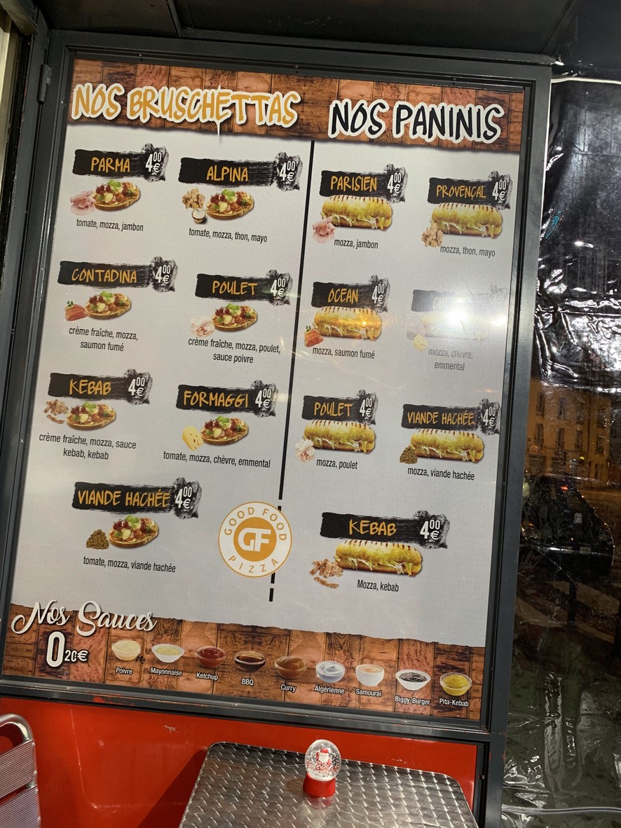 Good food. LE VERDUN menu 2