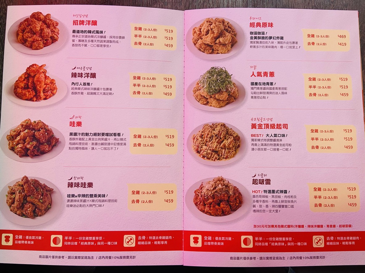 Qi Jia Ji Han Shi Zha Ji Guang Fu Dian menu 2