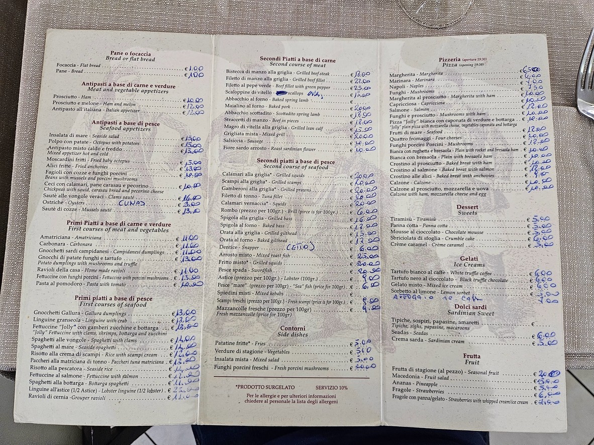 Al Jolly menu 1