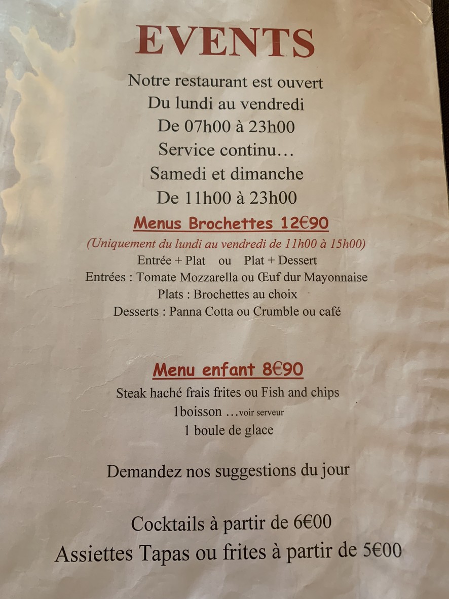 Events menu 1