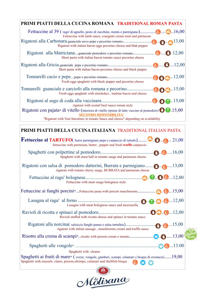 Restaurante Al 39 de Massimo menu 3