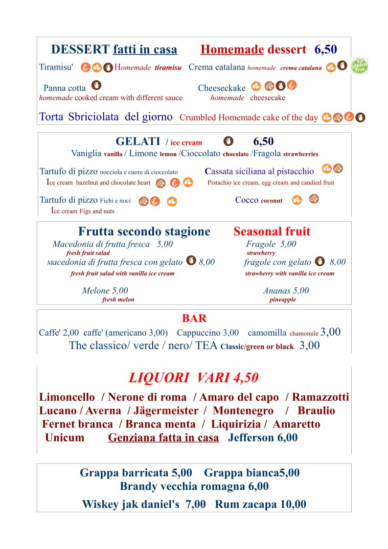 Restaurante Al 39 de Massimo menu 7