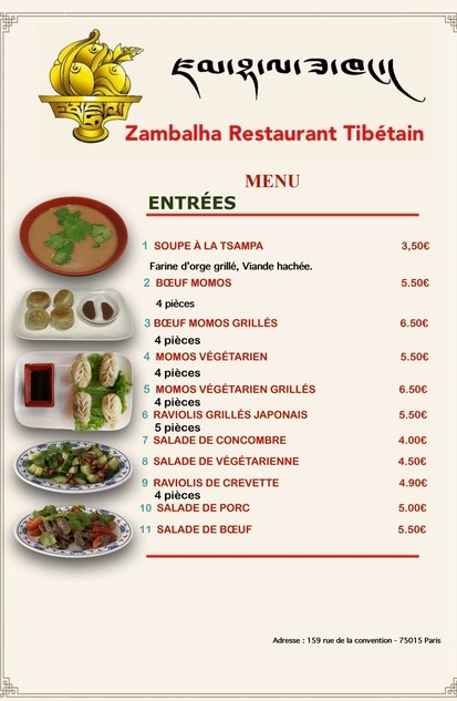 Nouilles maison Zambalha restaurant tibétain