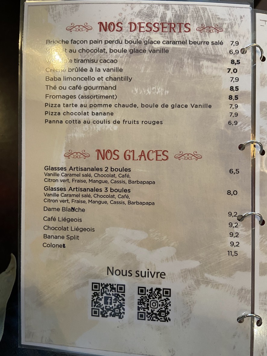 Au Panier Fleuri menu 4
