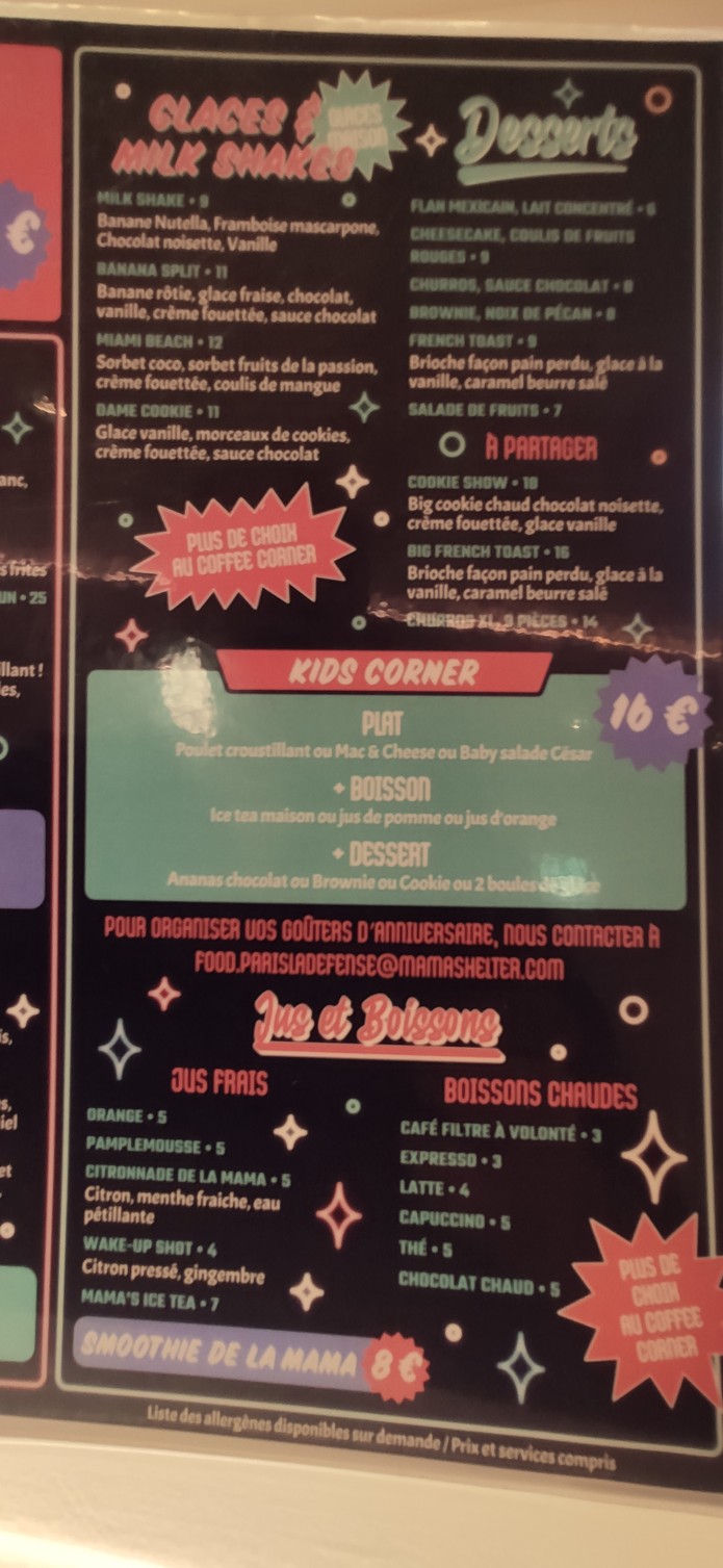 Mama Restaurant Paris La Défense menu 4