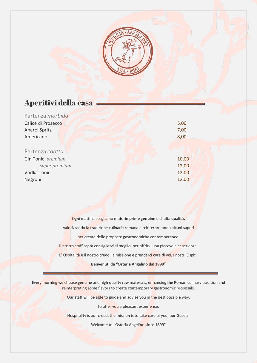 Osteria Angelino dal 1899 menu 1