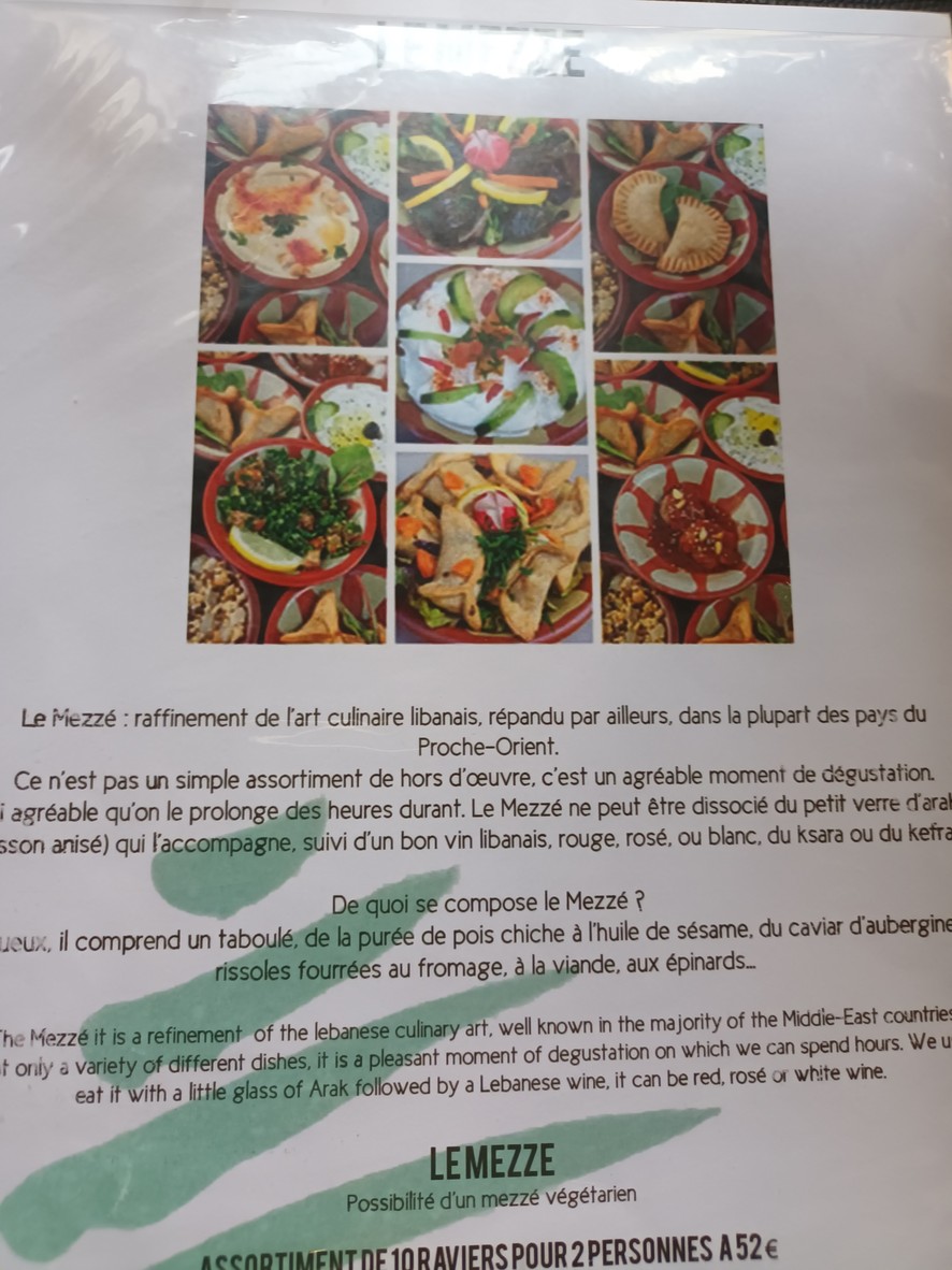 Aux Délices du Liban menu 2