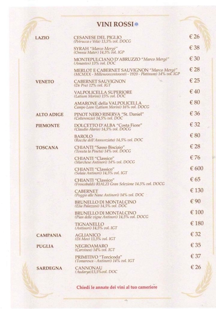 Osteria da Fortunata menu 6