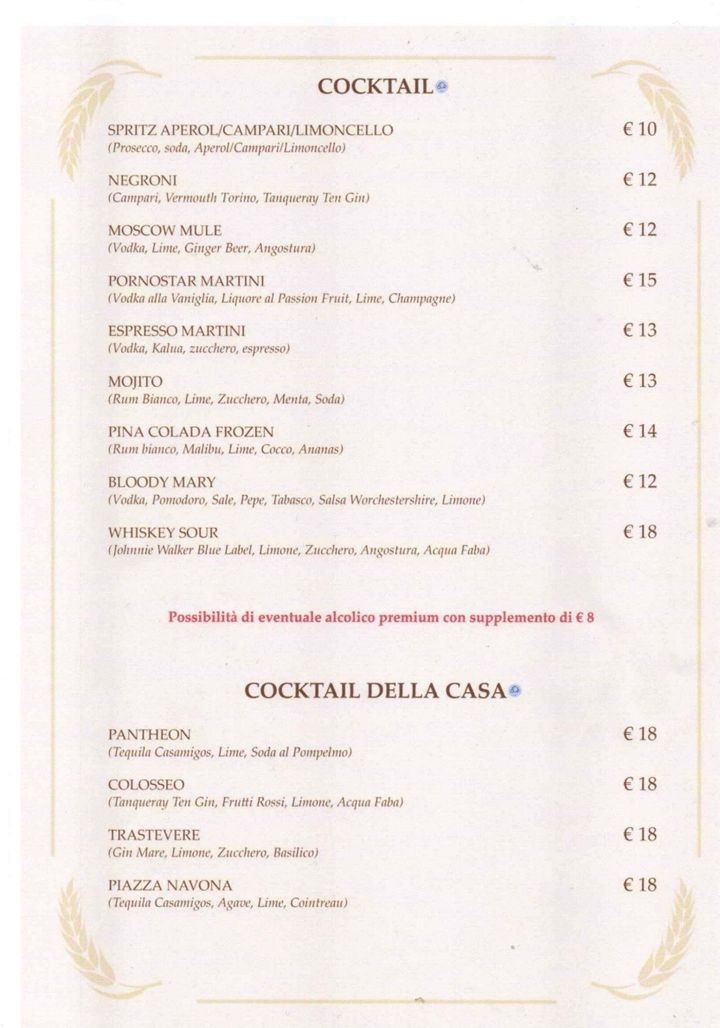 Osteria da Fortunata menu 7
